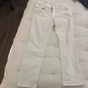 Classic White Straight Leg Jeans